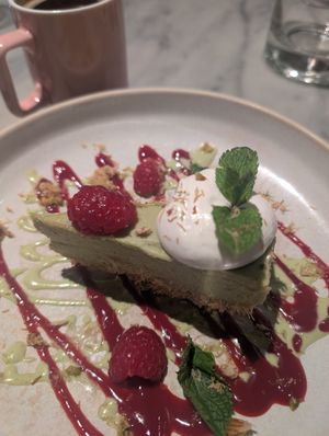 Pastachio cheesecake at Mildreds - Covent Garden in London