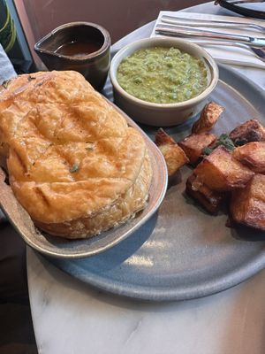 Mushroom pot pie  at Mildreds - Covent Garden in London