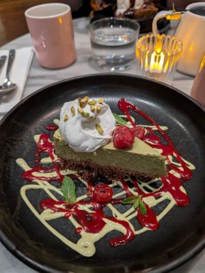 Pistachio cheesecake at Mildreds - Covent Garden in London