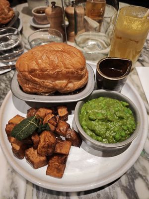 Puffy pastry with mushrooms at Mildreds - Covent Garden in London