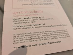  at Mildreds - Covent Garden in London