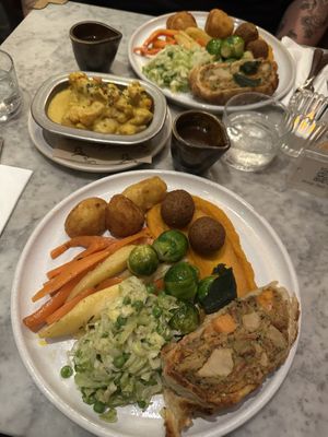 Festive Christmas dinner   at Mildreds - Covent Garden in London