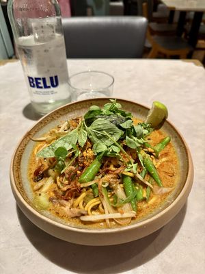 Peanut mushroom laksa  at Mildreds - Covent Garden in London