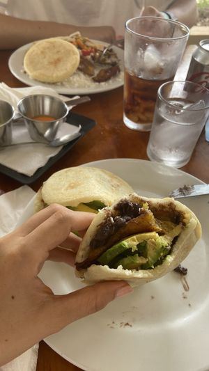 … and beans and banana  at Kaxapa Factory in Playa Del Carmen