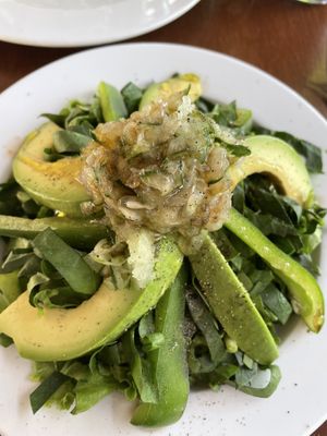 La verde salad  at Kaxapa Factory in Playa Del Carmen