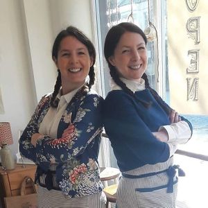 Lisa and Linsey. (Lisa is on the left!) 😁 at Bread and Butterflies in West Bridgford