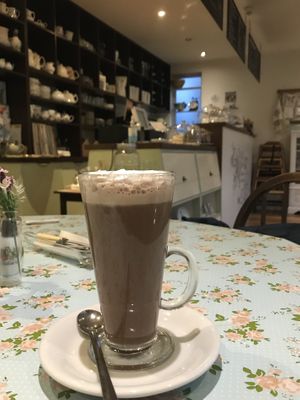 Hot chocolate for a cold wet January afternoon    at Bread and Butterflies in West Bridgford