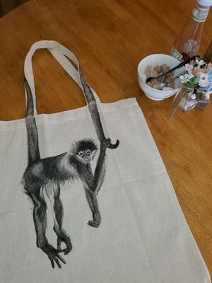 hand drawn tote bag at Bread and Butterflies in West Bridgford