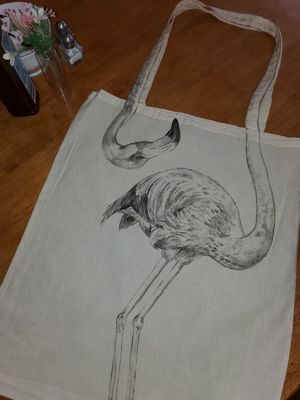 hand drawn tote bag at Bread and Butterflies in West Bridgford