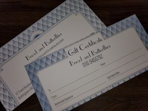 gift certificates at Bread and Butterflies in West Bridgford