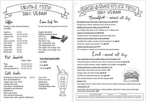 Menu 2024 at Bread and Butterflies in West Bridgford