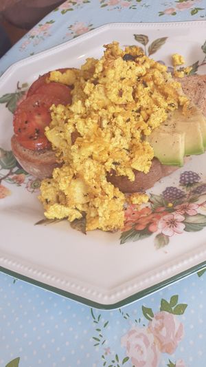 Scrambled tofu at Bread and Butterflies in West Bridgford