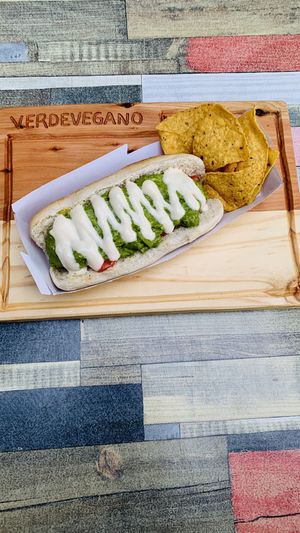 Hot dog  at Verdevegano Food Truck in Santiago