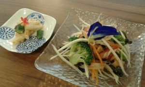 papaya salad  at Sustaina in Bangkok