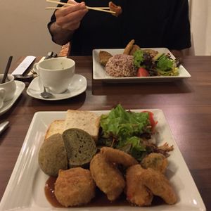 yummy. very satisfying. good size portions.  at Sustaina in Bangkok