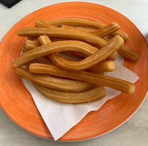 Vegan churros   at Churrería Hubara in Lanzarote