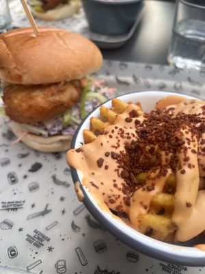 Their loaded vegan waffle friess  at Fat Hippo in Liverpool