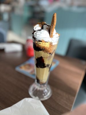 Biscoff Vegan sundae - yum!  at Cadwaladers in Porthcawl