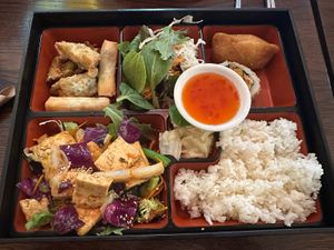 Teriyaki tofu plate. It was just okay   at TJ Katsu in Wellington