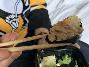 Their famous tofu crab meat   at Ogenki in Vancouver