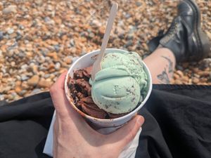 Chocolate Oreo, and mint chocolate chip at The World Famous Pump Room in Brighton