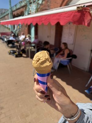 Liquorice and Salted Caramel ice cream  at The World Famous Pump Room in Brighton