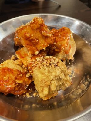 Sweet spicy fried tofu  at Ane Ramen in Maastricht