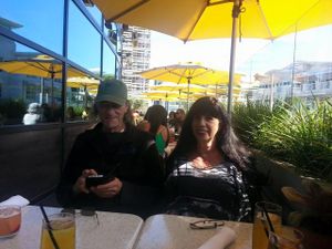 Beautiful patio ... happy customers. at True Food Kitchen in Santa Monica