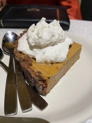 Butternut Squash pie   at True Food Kitchen in Santa Monica