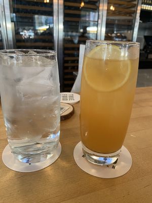 Apple lemonade (very tasty)   at True Food Kitchen in Santa Monica