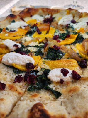 Butternut squash pizza. Maybe the best pizza I've ever had. at True Food Kitchen in Santa Monica