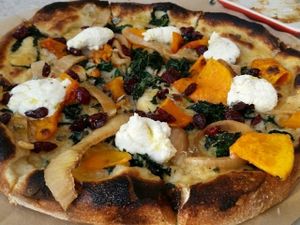 butternut squash pizza at True Food Kitchen in Santa Monica