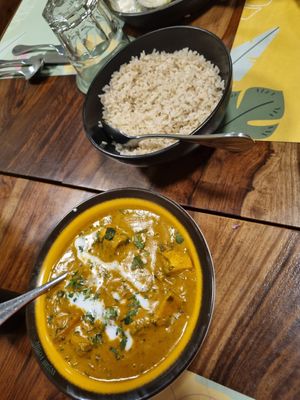 Vegan tikka masala at Vegan Vogue in Bangalore