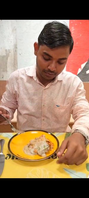 While eating  at Vegan Vogue in Bangalore