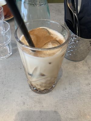 Chai latte with oat milk  at Lake Road Brunch in Keswick