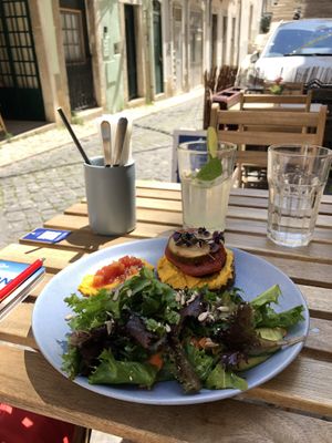 Very good and tasty veggie toast! Nice spot too! Recommend !  at Flat in Lisbon