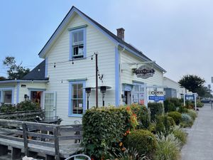 Outside  at Frankie's in Mendocino