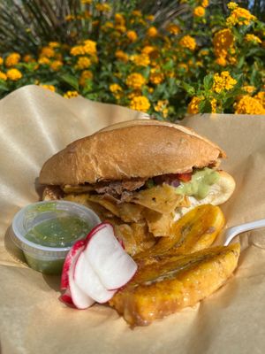 Chilaquiles Torta at Yaqui Zen Kitchen in Las Vegas