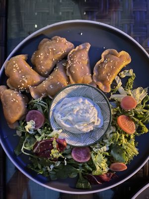 pierogi with lentils (and tofu, and dried tomatoes)  at Metafora in Szklarska Poreba