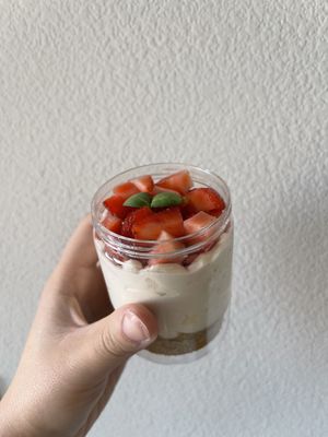 sponge cake & cream (so yum!)  at Bonjour Patisserie in San Diego