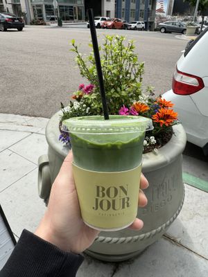 their matcha is better (imo) than the average in sd  at Bonjour Patisserie in San Diego