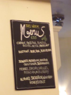 The menu doesn't do justice to the food! at Foxglove in Barmouth