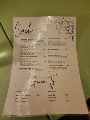 Red Wine Menu #Veganuary at Foxglove in Barmouth