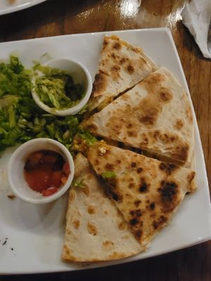 Quesadillas at Los Gatos Locos in Ojochal De Osa