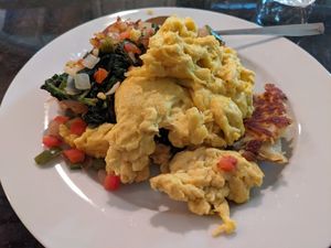 West coast vegan skillet at The Lucky Penny Diner and Deli in Naperville