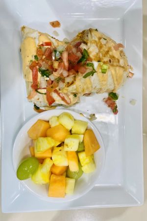 Vegan breakfast burrito   at The Lucky Penny Diner and Deli in Naperville