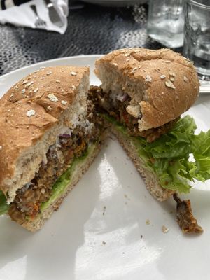 Black bean burger  at Munch in Oak Park
