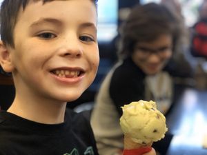 Vegan ice cream! Mint chip at Munch in Oak Park