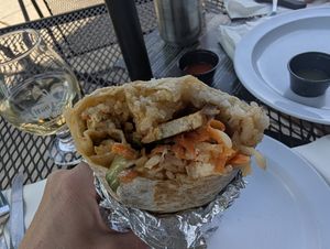 Bahn mi tofu burrito at Iron Goat Brewing in Spokane