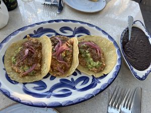 Tofu & chorizo tacoss  at Pueblo in San Diego